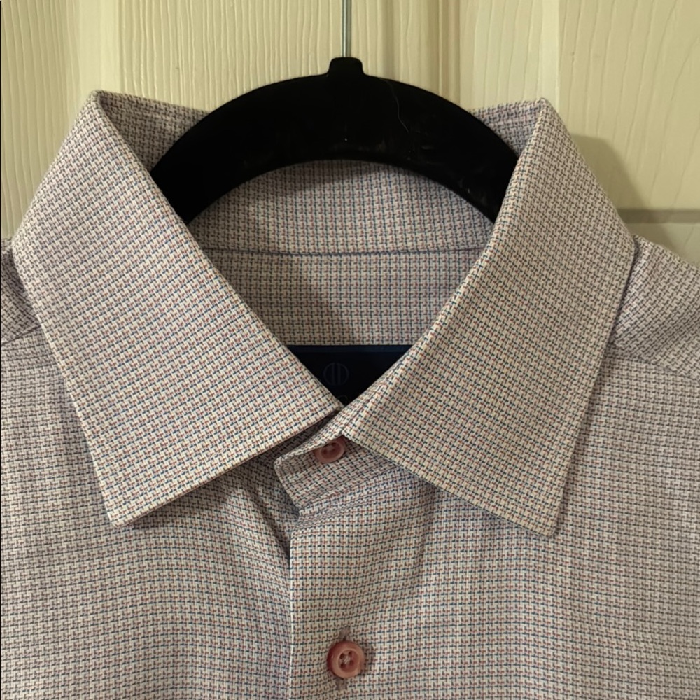 David Donahue Men’s Long Sleeve Oxford Neck 16 Sleeve 32/33